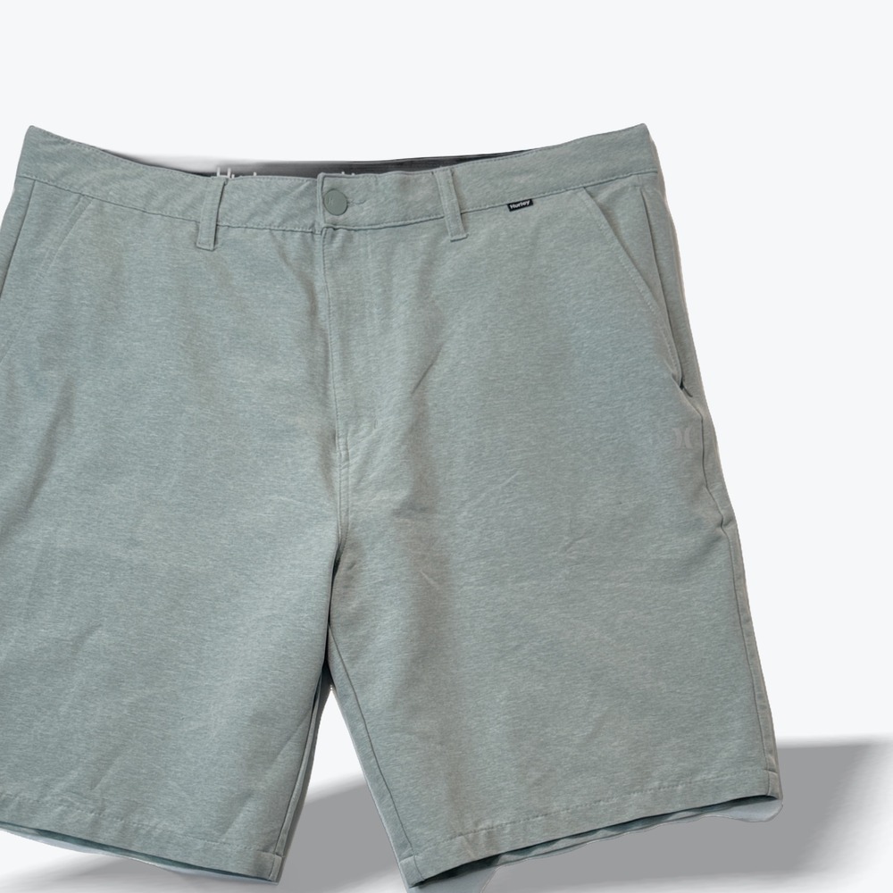 Hurley Mens Shorts Hybrid Spacedye Walk Sage Green Size 38